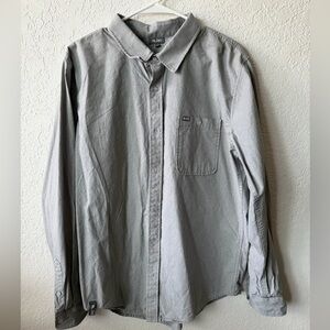 LRG Men's Gray Casual Button Down Shirt